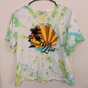 Rebecca Minkoff 70s inspired boxy tie-dye tee